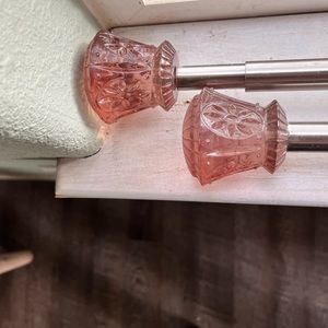 Rose Crystal Nobs, curtain rods